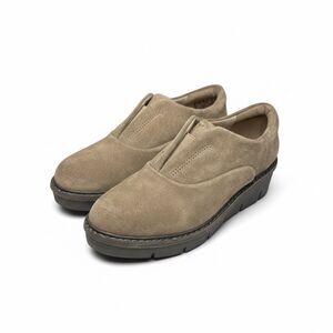 Clarks Airabell Sky Casual Slip-On Shoes Wedges Beige Women's Size 6.5 Suede